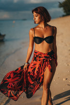 Jupe longue à volants