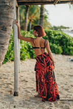 Jupe longue à volants