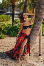 Jupe longue à volants