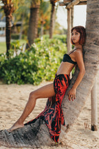 Jupe longue à volants